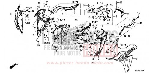 CARENAGE MILIEU CRF1000AH de 2017